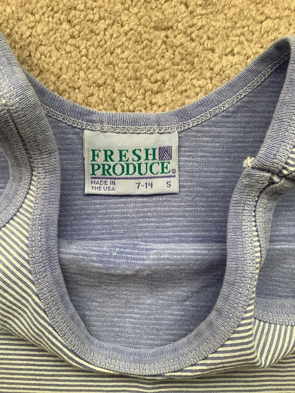 Fresh Produce 90’s USA-made 100% cotton  NWOT tank dress Girls 7/8